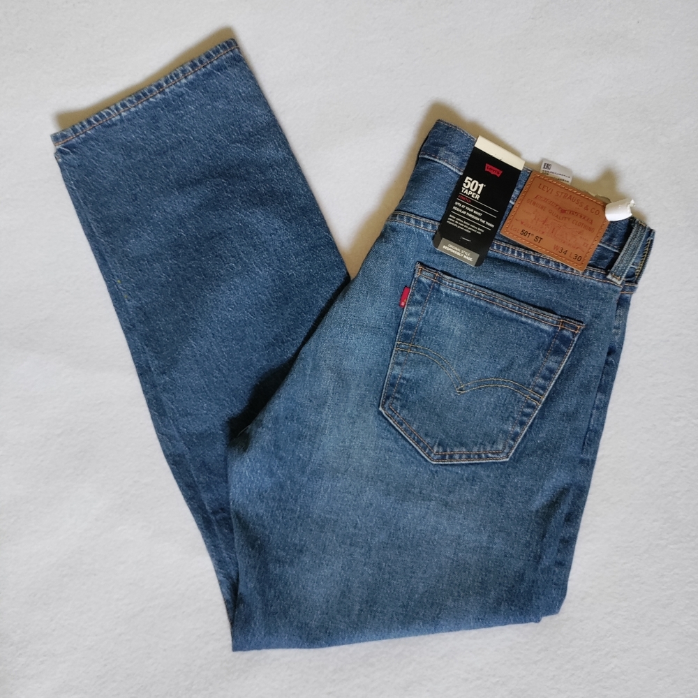 Levi's 501 Taper Stretch 34 X 30 Mark XX (Paint Distressed) New